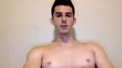 muscular guy Showing His nipples And cock In web camera