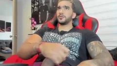 sexy Latino chap With Tattoos Strokes His darksome Monster rod