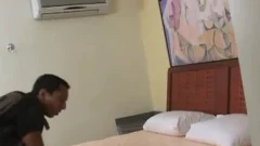 A messy facial after long nakedback sex romp