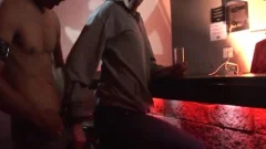 Daddy pokes teen In homosexual Club bareback