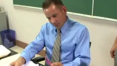 Sinful homosexual Teacthis chabr gets Nailed By homosexual fellowent In Classroom