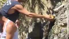 obscene Muscled daddies Stuffing yummy Hol