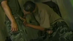 Ricki Torres And Eddie Gomez suck And plow In Military Romp