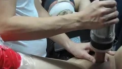 HKslave - sucking beneath boning Machine & Masturbator