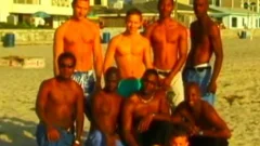 excited Interracial twinks nailing jointly