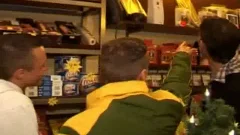 young Euro Sex Shop orgy