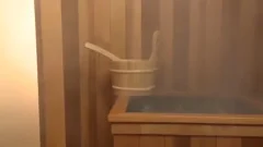 Super hot & hairy gay bareback edging in sauna