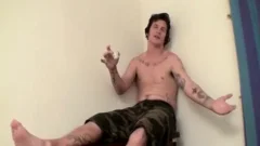 Straight Inked fellows jack off Until They love juice Hard