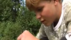 Mike eighteen old Years twink outdoors joy With Two