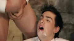 Thirsty twink wet Eating cum Facial hookers