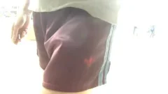 WEARING A PAIR OF ADIDAS SAMPDORIA SATIN GLANZ SHORTS OFF ON THE SEARCH FOR SOME greater quantity SHORTS.\nFIND A actually sleazy PAIR OF BLUE NYLON O