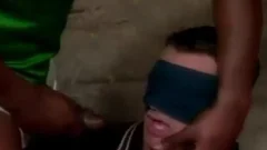 Blindfold Interracial homo Love