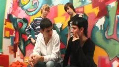 nudeback homosexual Foursome And cum On arse