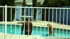 hawt Threeway Interracial banging Outdoor