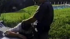 brunette Hair guy Is hammered Hard On The Hood Of His Car