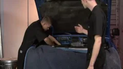 homo Mechanics plowing In The Garage