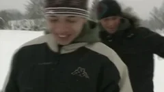 Snowboarding With 2 young Euros