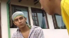 dirty Latino lads wank and nudeback poke