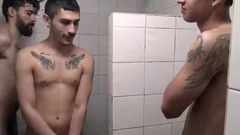 3way At Showers In Argentina. slutty gay Sex