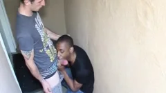 juicy Interracial pound Outside