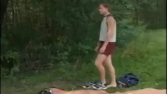 homosexual Sex Outdoor Picnic fun stunning butt poke