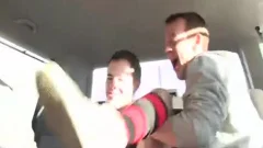 dirty teens Jake Richards And Dan Throwing An fuckfest In A Car