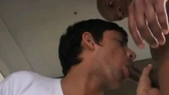 gay interracial 3some on a moving van