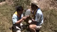 Latin group sex outside