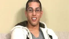 wild Latin Buck Strokes His Brown pecker