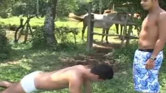 Apollo Cristian And Carlos Almeida fuck Out In The Open