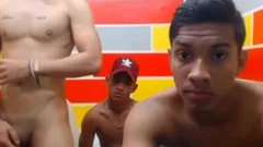 Camshow With three fashionable Colombian chap dick