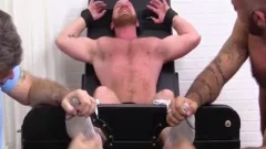 guy fastened Down And Tickled On The Chair