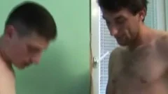 Two Pale Euro gays bunch Up On Their Buddy