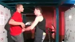 homosexuals suck and dril ttgreetingss guyir schlongs in locker room