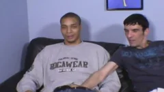 Skinny White lad Rides A large darksome knob