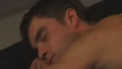 hairy lad receives plowed on the floor by two lewd men