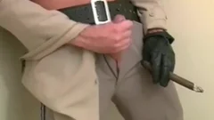 kinky Police Jerks Off Wgreetingsle Smoking A Cigar