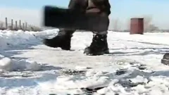 Three Army men pound Each Otthis manr Back In Tthis man Barracks