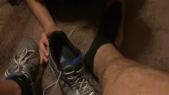 This Is The Second Time I've Worshipped This chap's Feet, And They Are astonishing!  that man'd Been Wearing Those Socks For A long Time, And Now My F