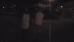 Interracial fuck in public alongside super hot thug