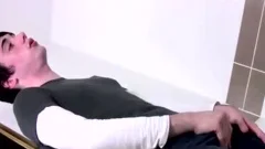 Emo guy Ashley Hawkes Jerks Off His penis In The bathroom