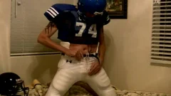 Jerking It In My Football Gear