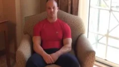 beefy boy receives Teased On bed