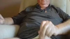 old man jack off On cam
