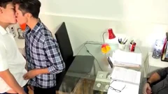 Two teens bareback With Their Boss