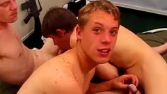Straight fellows In A 3some Enjoying Their sleazy weenies