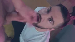 sperm whore sucking A huge penis