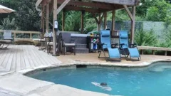 naughty man fucked By The Guard For Skinny Dipping