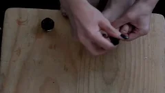 Foot hammer- painting Toenails And receiveting cum On Feet!