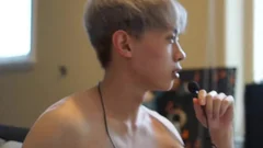 youthful chap Masturbating In Live